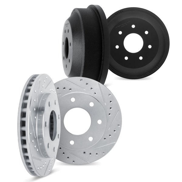 DFC® - Premium Drilled and Slotted Front and Rear Brake Rotor Set