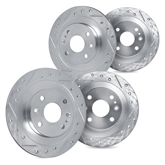 DFC® - Premium Drilled and Slotted Front and Rear Brake Rotor Set