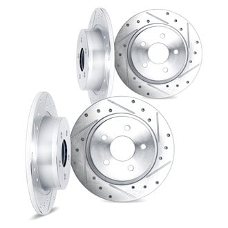 DFC® - Premium Drilled and Slotted Front and Rear Brake Rotor Set
