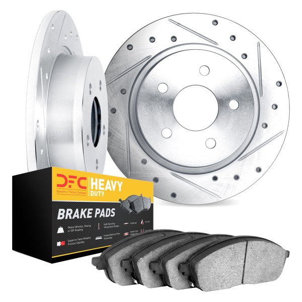 DFC® - Drilled and Slotted Rear Brake Kit with Heavy Duty Brake Pads