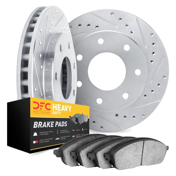 DFC® - Drilled and Slotted Front Brake Kit with Heavy Duty Brake Pads