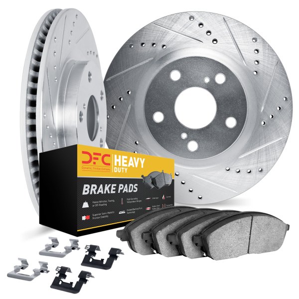 DFC® - Drilled and Slotted Rear Brake Kit with Heavy Duty Brake Pads