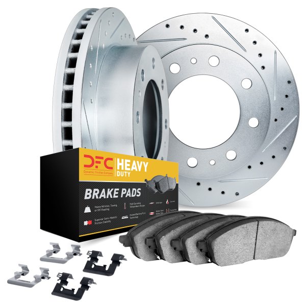 DFC® - Drilled and Slotted Front Brake Kit with Heavy Duty Brake Pads