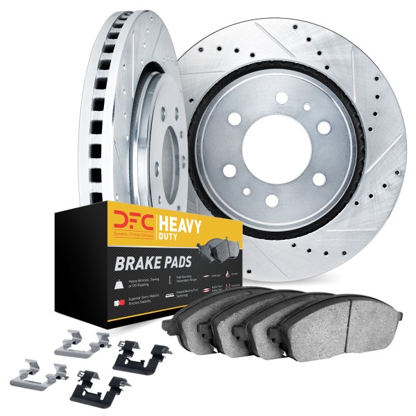 DFC® - Drilled and Slotted Front Brake Kit with Heavy Duty Brake Pads