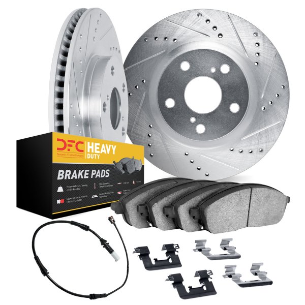 DFC® - Drilled and Slotted Front Brake Kit with Heavy Duty Brake Pads