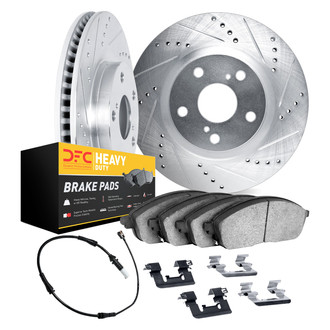 DFC® - Drilled and Slotted Front Brake Kit with Heavy Duty Brake Pads