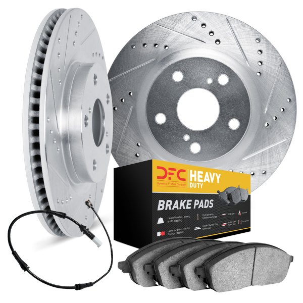 DFC® - Drilled and Slotted Front Brake Kit with Heavy Duty Brake Pads