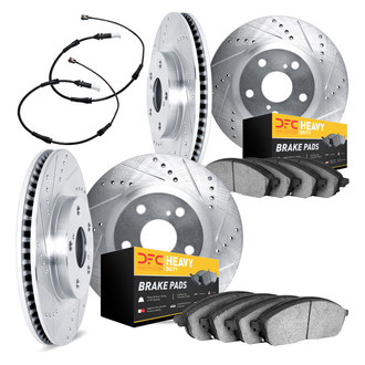 DFC® - Drilled and Slotted Front and Rear Brake Kit with Heavy Duty Brake Pads