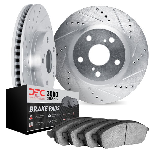 DFC® - PRO-KIT 3000 Drilled and Slotted Rear Brake Kit