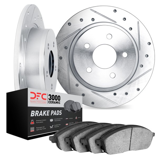 DFC® - PRO-KIT 3000 Drilled and Slotted Rear Brake Kit