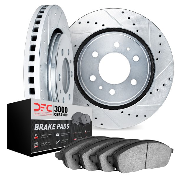 DFC® - PRO-KIT 3000 Drilled and Slotted Rear Brake Kit