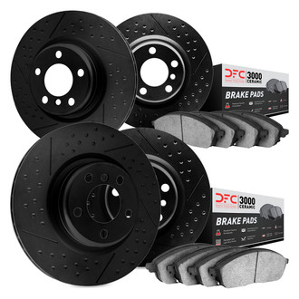 DFC® - Dimpled and Slotted Brake Kit with 3000 Series Ceramic Brake Pads