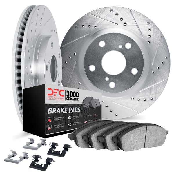 DFC® - PRO-KIT 3000+ Drilled and Slotted Rear Brake Kit