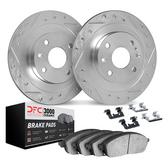 DFC® - PRO-KIT 3000+ Drilled and Slotted Rear Brake Kit
