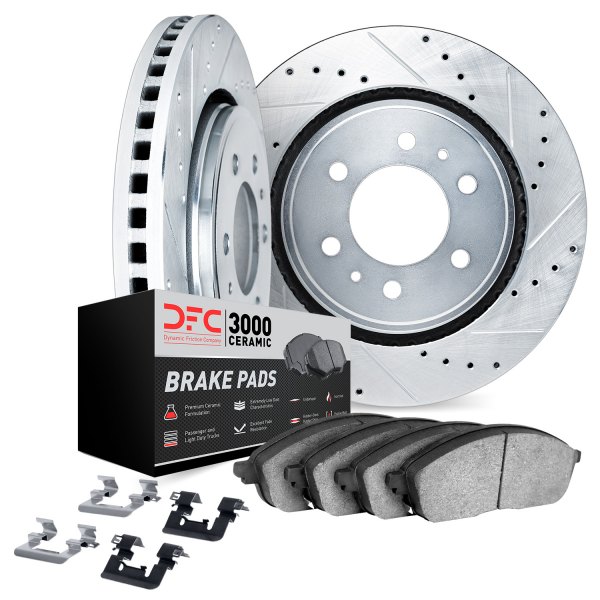 DFC® - PRO-KIT 3000+ Drilled and Slotted Rear Brake Kit