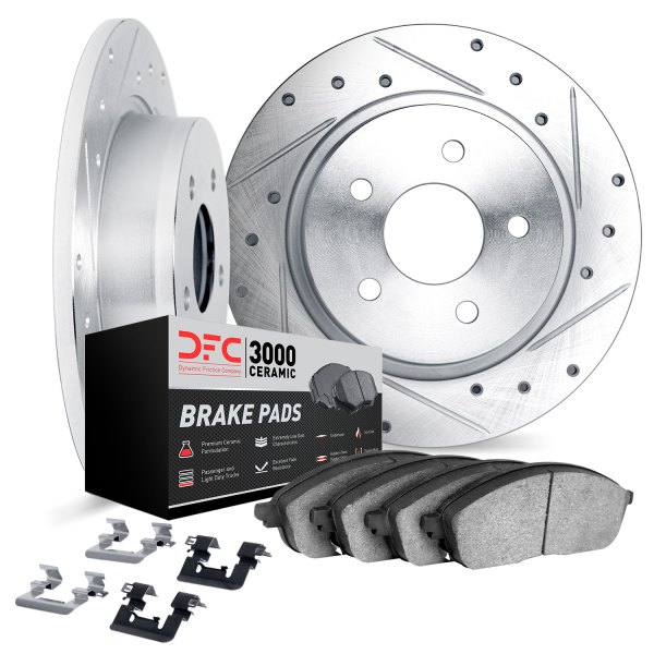 DFC® - PRO-KIT 3000+ Drilled and Slotted Rear Brake Kit