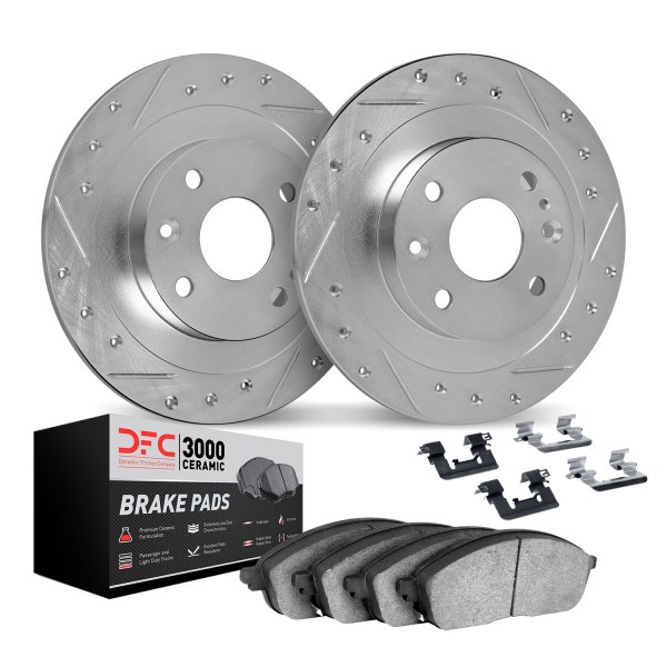 DFC® - PRO-KIT 3000+ Drilled and Slotted Rear Brake Kit