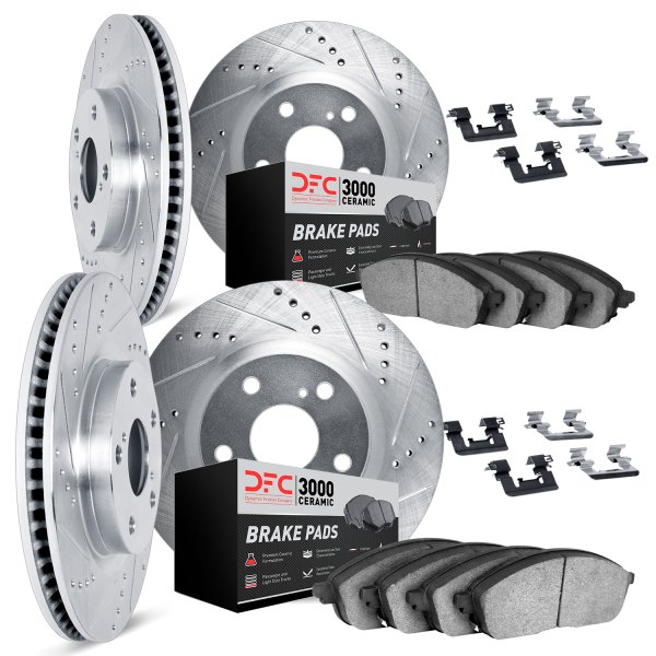 DFC® - PRO-KIT 3000+ Drilled and Slotted Front and Rear Brake Kit