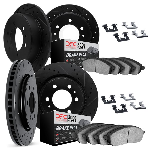 DFC® - PRO-KIT 3000+ Drilled and Slotted Front and Rear Brake Kit