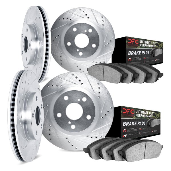 DFC® - Drilled and Slotted Front and Rear Brake Kit with Ultimate Duty Performance Brake Pads