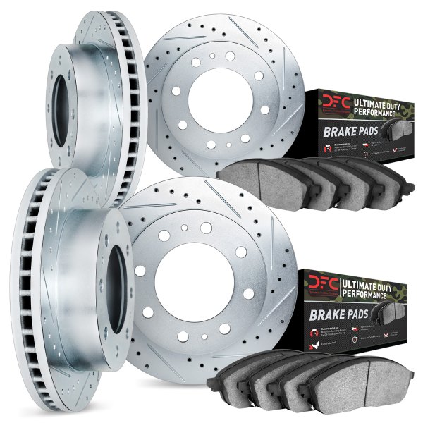 DFC® - Drilled and Slotted Front and Rear Brake Kit with Ultimate Duty Performance Brake Pads