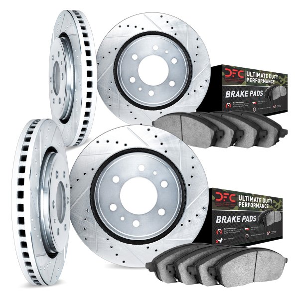 DFC® - Drilled and Slotted Front and Rear Brake Kit with Ultimate Duty Performance Brake Pads