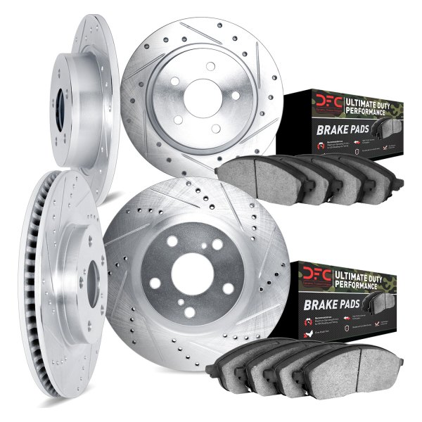 DFC® - Drilled and Slotted Front and Rear Brake Kit with Ultimate Duty Performance Brake Pads