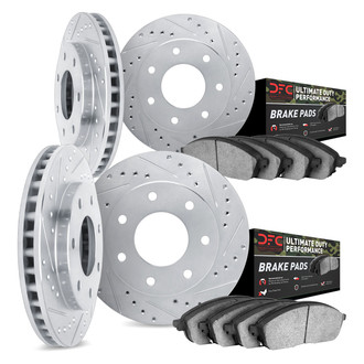 DFC® - Drilled and Slotted Front and Rear Brake Kit with Ultimate Duty Performance Brake Pads