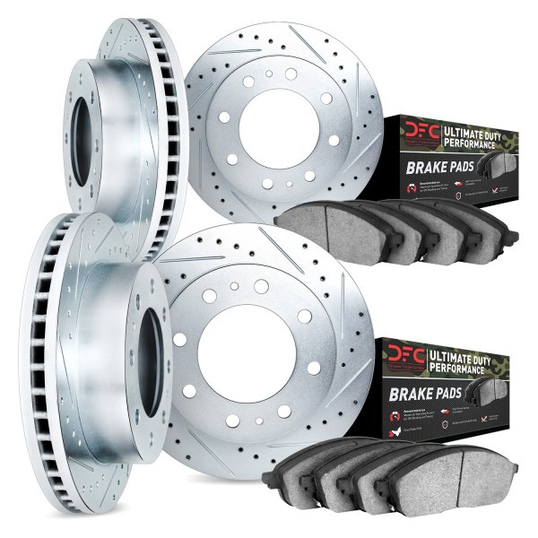 DFC® - Drilled and Slotted Front and Rear Brake Kit with Ultimate Duty Performance Brake Pads