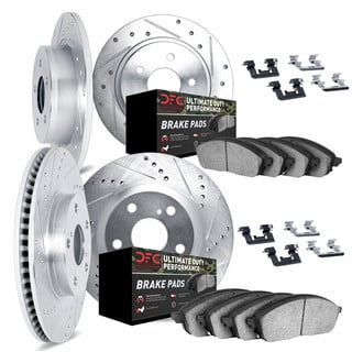 DFC® - Drilled and Slotted Front and Rear Brake Kit with Ultimate Duty Performance Brake Pads