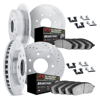 DFC® - Drilled and Slotted Front and Rear Brake Kit with Ultimate Duty Performance Brake Pads