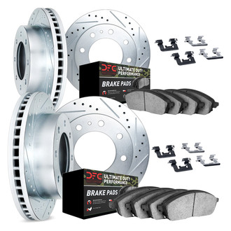 DFC® - Drilled and Slotted Front and Rear Brake Kit with Ultimate Duty Performance Brake Pads