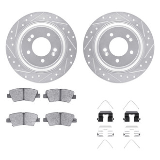 DFC® - PRO-KIT 5000+ Drilled and Slotted Rear Brake Kit
