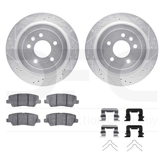 DFC® - PRO-KIT 5000+ Drilled and Slotted Rear Brake Kit