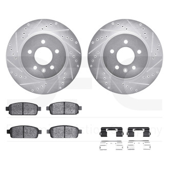 DFC® - PRO-KIT 5000+ Drilled and Slotted Rear Brake Kit