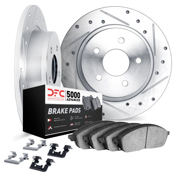 DFC® - PRO-KIT 5000+ Drilled and Slotted Rear Brake Kit