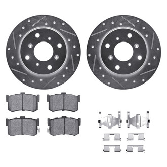 DFC® - PRO-KIT 5000+ Drilled and Slotted Rear Brake Kit