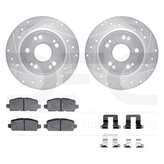 DFC® - PRO-KIT 5000+ Drilled and Slotted Rear Brake Kit