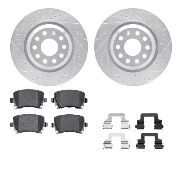 DFC® - PRO-KIT 5000+ Drilled and Slotted Rear Brake Kit