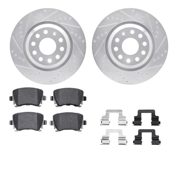 DFC® - PRO-KIT 5000+ Drilled and Slotted Rear Brake Kit