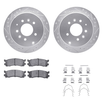 DFC® - PRO-KIT 5000+ Drilled and Slotted Rear Brake Kit