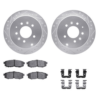 DFC® - PRO-KIT 5000+ Drilled and Slotted Rear Brake Kit