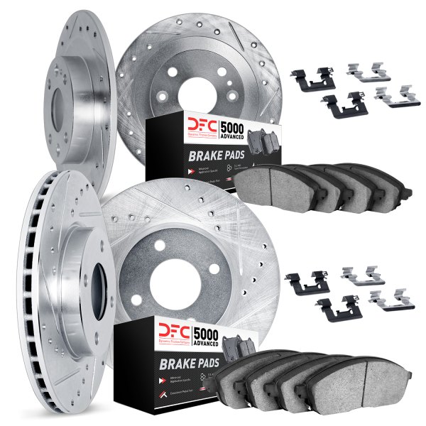 DFC® - PRO-KIT 5000+ Drilled and Slotted Front and Rear Brake Kit