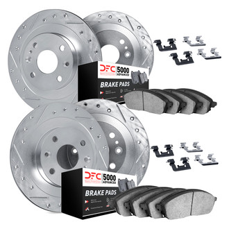 DFC® - PRO-KIT 5000+ Drilled and Slotted Front and Rear Brake Kit