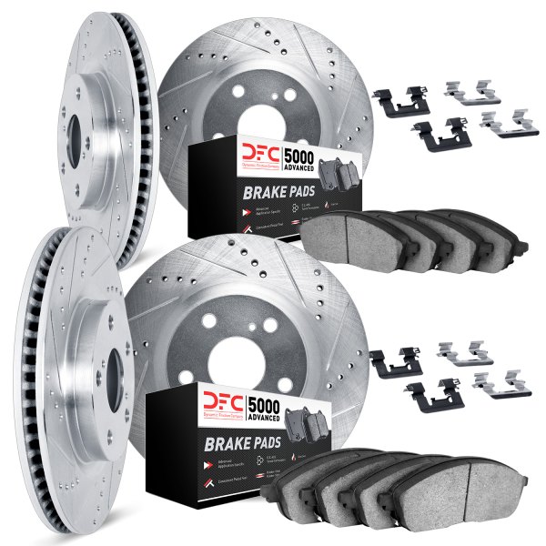 DFC® - PRO-KIT 5000+ Drilled and Slotted Front and Rear Brake Kit