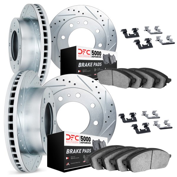 DFC® - PRO-KIT 5000+ Drilled and Slotted Front and Rear Brake Kit