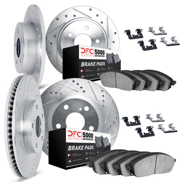 DFC® - PRO-KIT 5000+ Drilled and Slotted Front and Rear Brake Kit