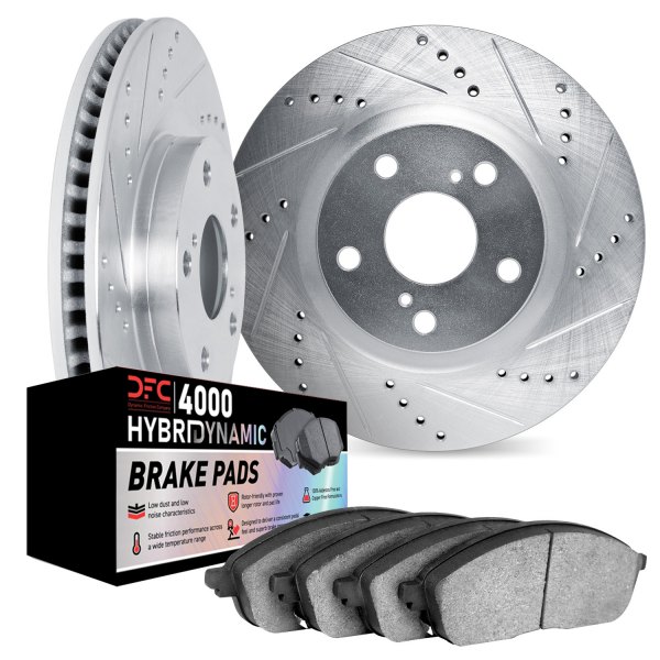 DFC® - Drilled and Slotted Front Brake Kit with 4000 HybriDynamic Brake Pads