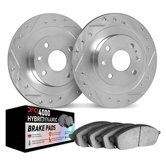 DFC® - Drilled and Slotted Front Brake Kit with 4000 HybriDynamic Brake Pads