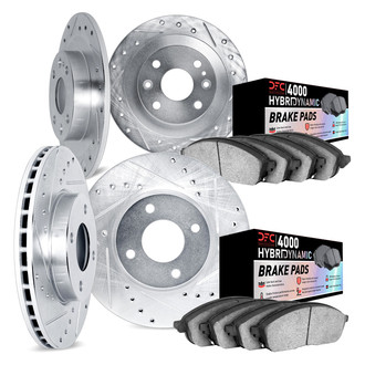 DFC® - Drilled and Slotted Front and Rear Brake Kit with 4000 HybriDynamic Brake Pads